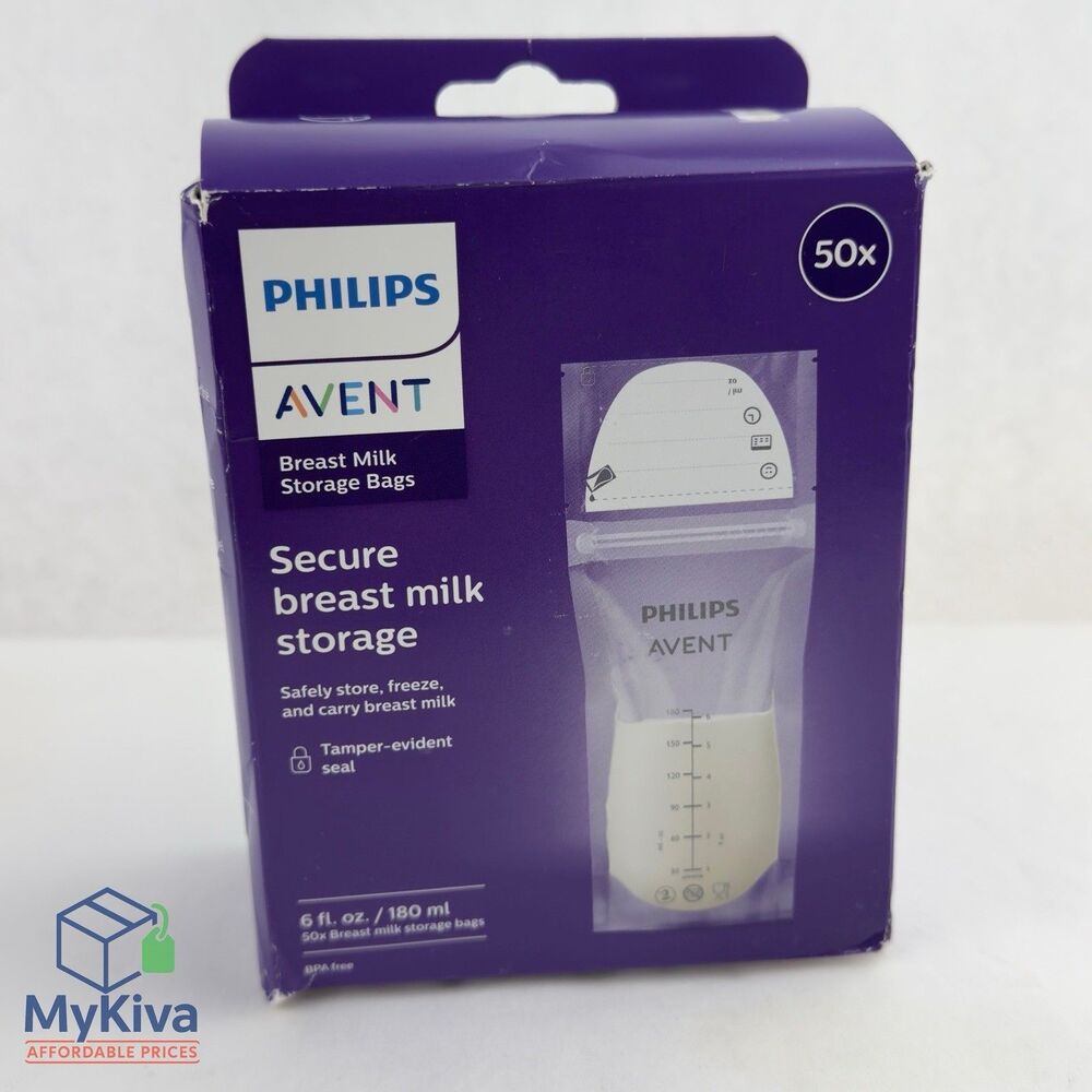 Philips Avent Breast Milk Storage Bags 6 oz 50 Count Twin Pack NIP